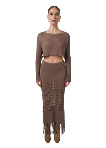 CABANA MAXI SKIRT MOCCA
