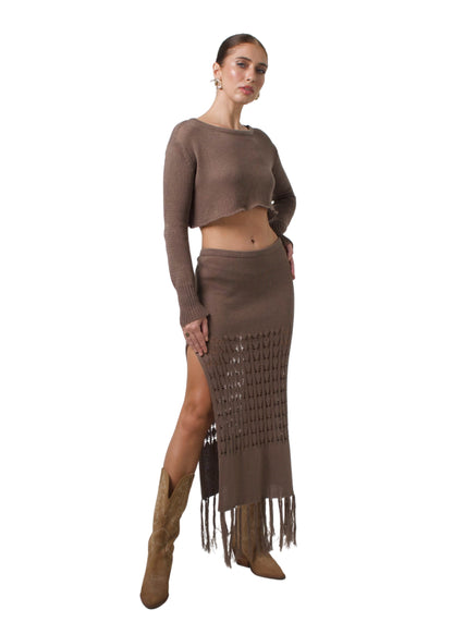 LEA CROP TOP MOCCA