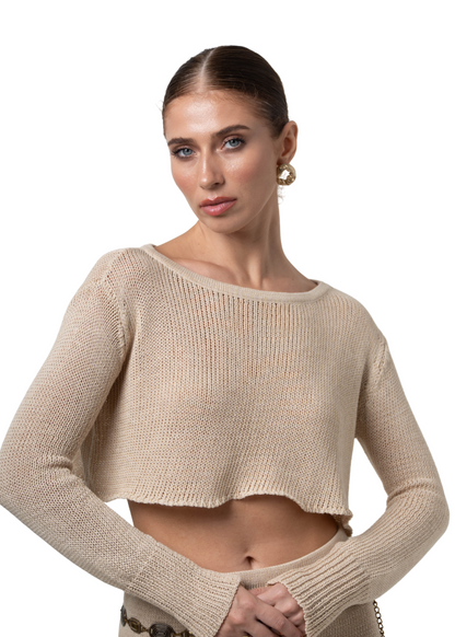 LEA CROP TOP SAND