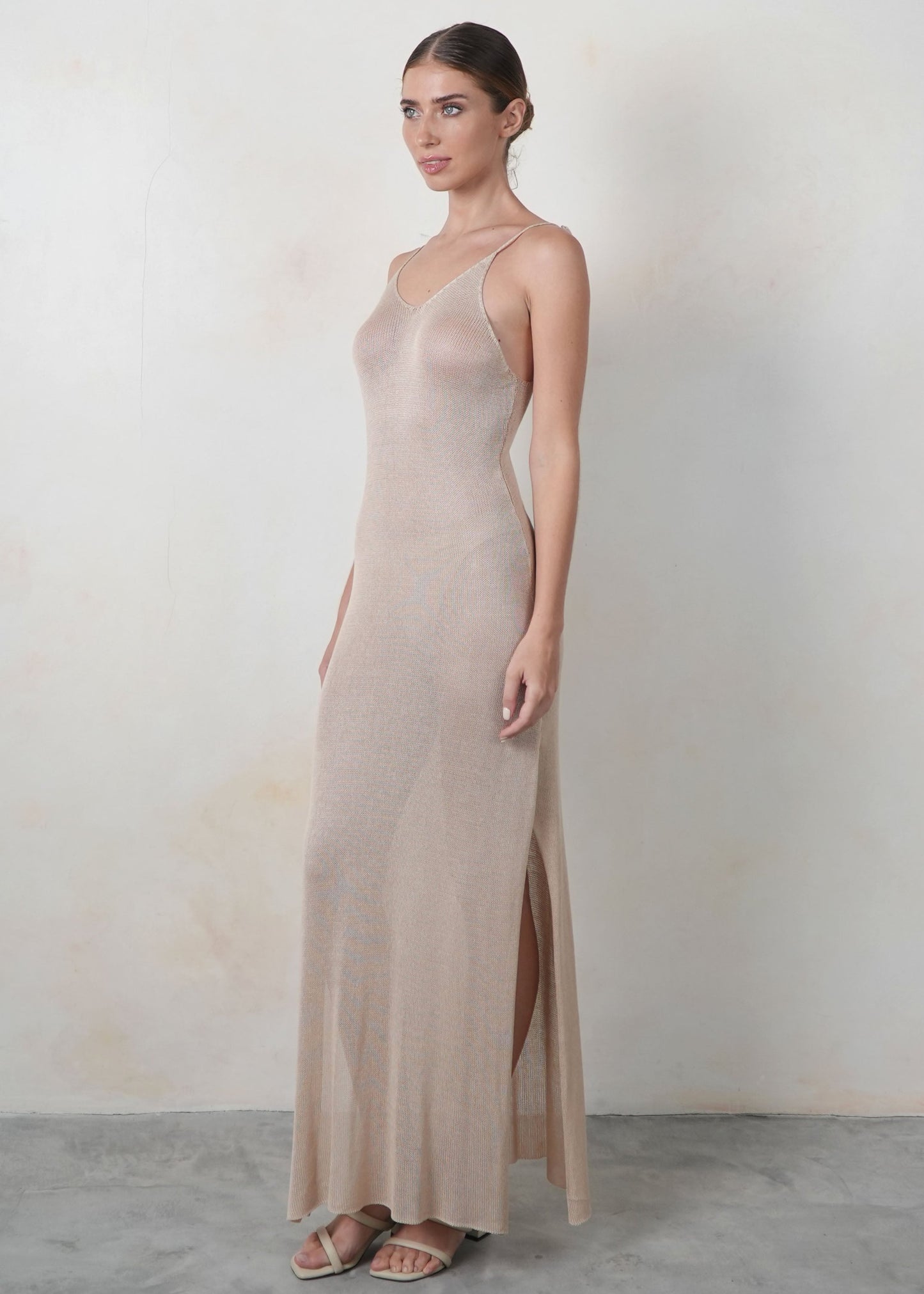 OASIS MAXI DRESS BEIGE